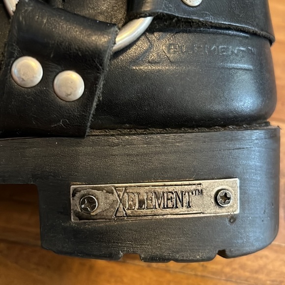 ELEMENT square toe black motorcycle boots. Barely worn. - Picture 4 of 9